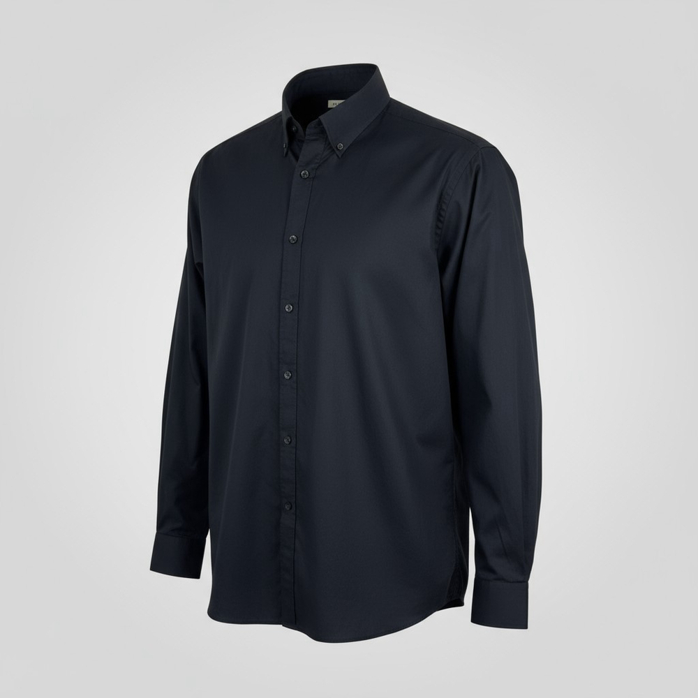 Mens Button Down Shirt Size 2XB Big Old Money Professor Business Casual Black